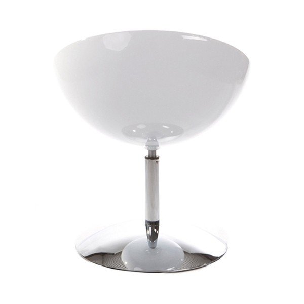 Biały fotel obrotowy Kokoon Design Bowl-image-1