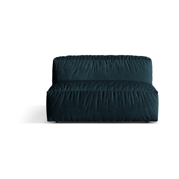 Ciemnoniebieski aksamitny moduł sofy (moduł środkowy) Martina – Micadoni 