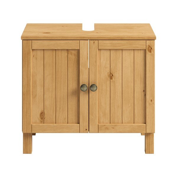 Niska szafka pod umywalkę w jasnym naturalnym kolorze 62x55 cm Calle – Støraa
