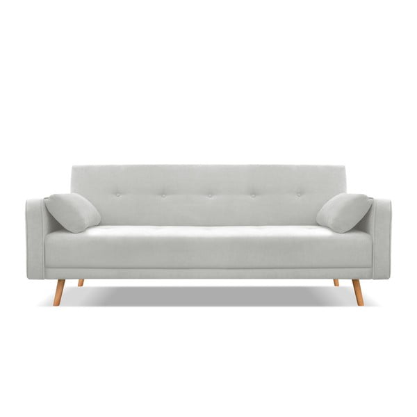 Jasnoszara sofa rozkładana Cosmopolitan Design Stuttgart, 212 cm