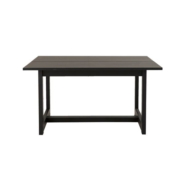 Czarny stolik z drewna dębowego Canett Binley, 120x75 cm