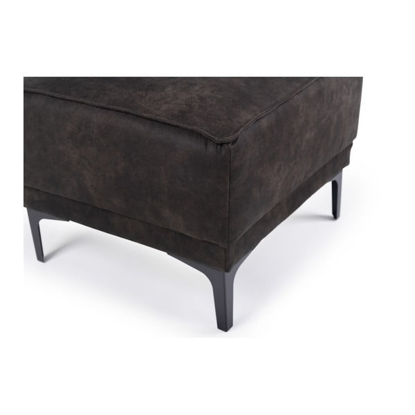 Antracytowy puf z imitacji skóry Copenhagen – Scandic-image-4