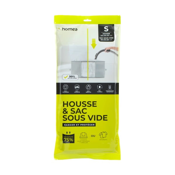 Plastikowy próżniowy pojemnik do przechowywania ubrań 40x40x25 cm – Homéa-image-1