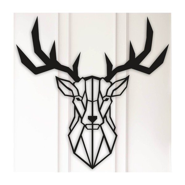 Czarna dekoracja ścienna Stag