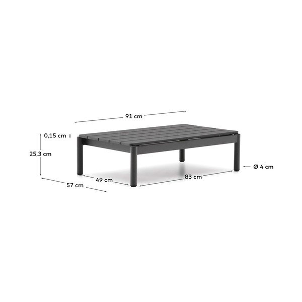 Metalowy stolik ogrodowy 57x91 cm Sorells – Kave Home-image-3