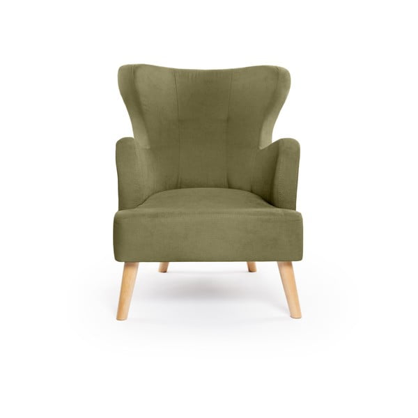 Zielony fotel typu uszak Noemye – Bonami Selection