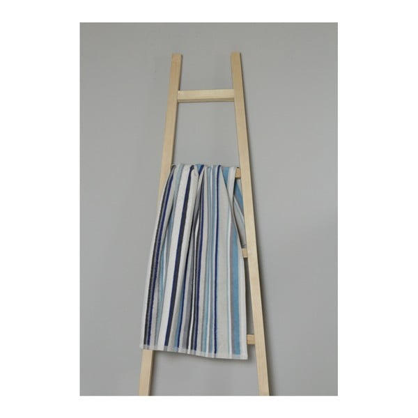 Niebieski ręcznik bawełniany w paski My Home Plus Spa, 50x90 cm