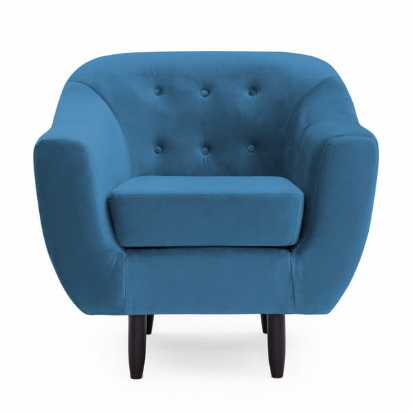 Niebieski fotel Vivonita Laurel