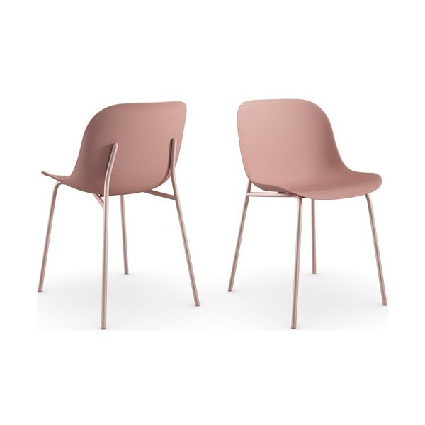 Zestaw 2 różowych krzeseł Støraa Ocean-image-2