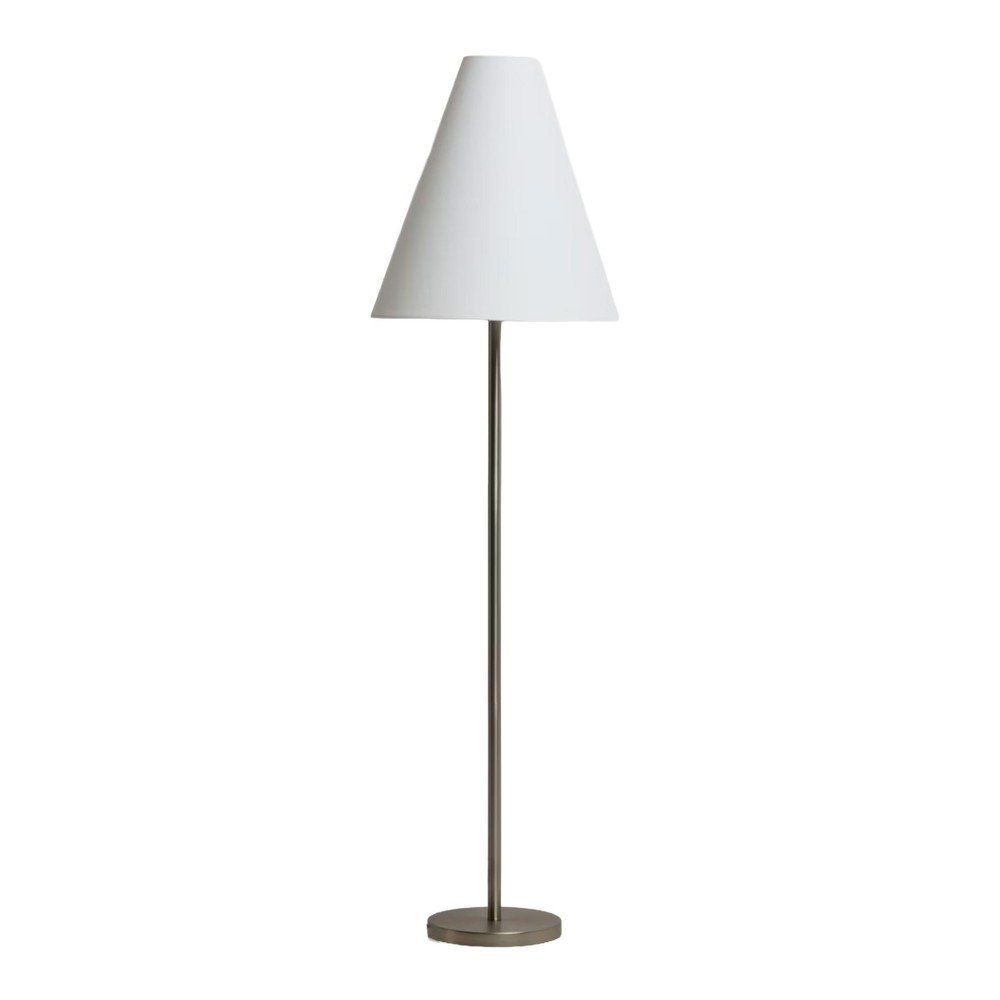 Lampa stojąca w kolorze srebra z tekstylnym kloszem (wysokość 153 cm) Navat – Kave Home