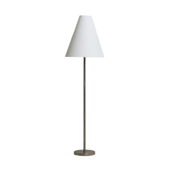 Lampa stojąca w kolorze srebra z tekstylnym kloszem (wysokość 153 cm) Navat – Kave Home