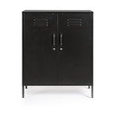 Czarna metalowa szafka z zamkiem 80x101,5x40 cm Cambridge – Yes Everyday