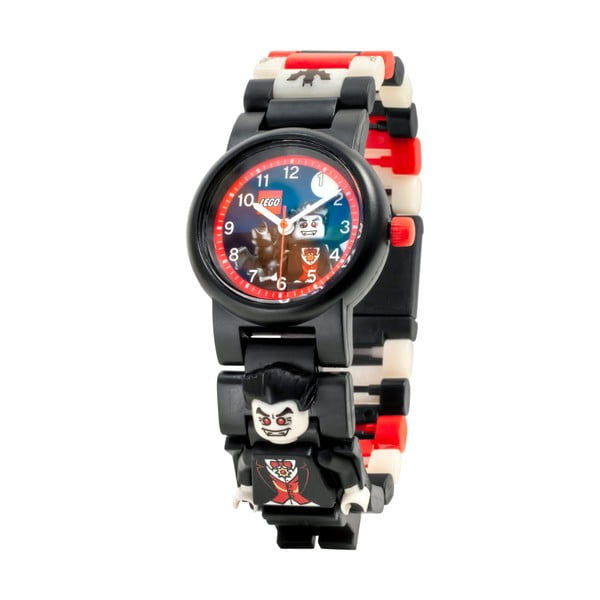 Czarny zegarek ze składanym paskiem i minifigurką LEGO® Vampire
