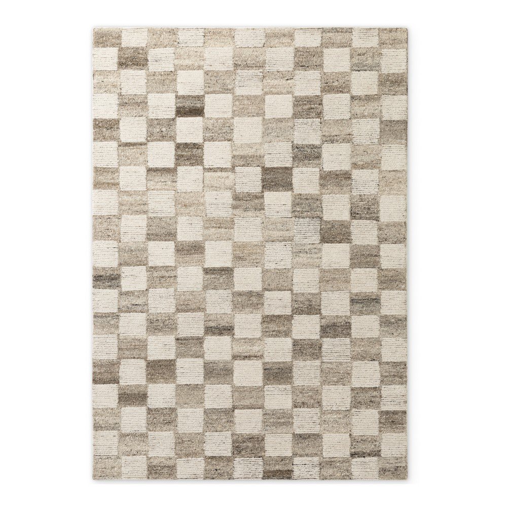Kremowy wełniany dywan tkany ręcznie 120x180 cm Boho 1.0 Quadra – Vikosa