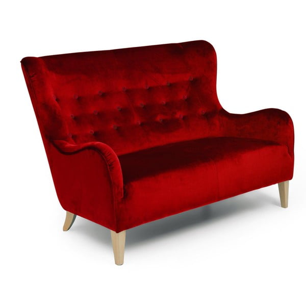 Czerwona sofa Max Winzer Medina, 148 cm