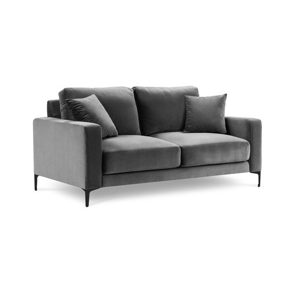 Szara aksamitna sofa Kooko Home Harmony, 158 cm-image-2