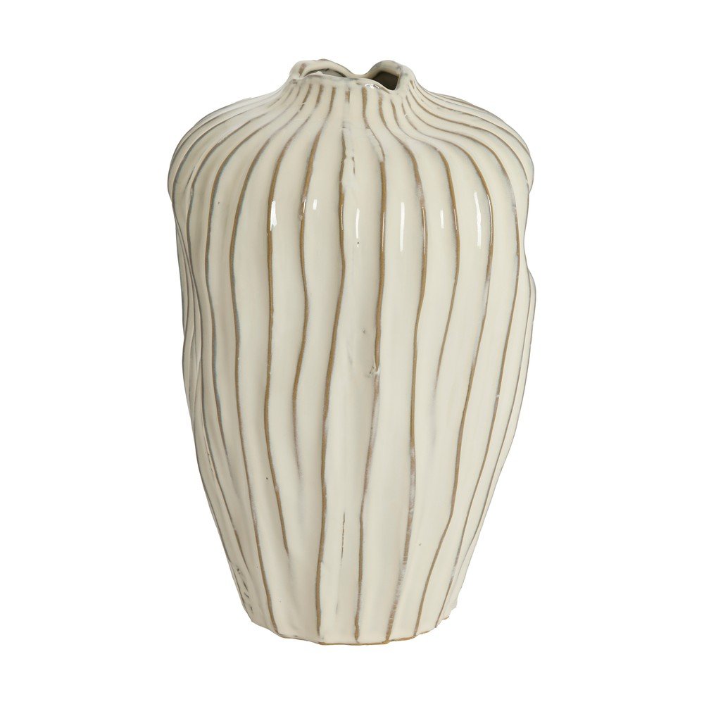 Kremowy ceramiczny wazon (wysokość 30 cm) Vechhia – Light & Living