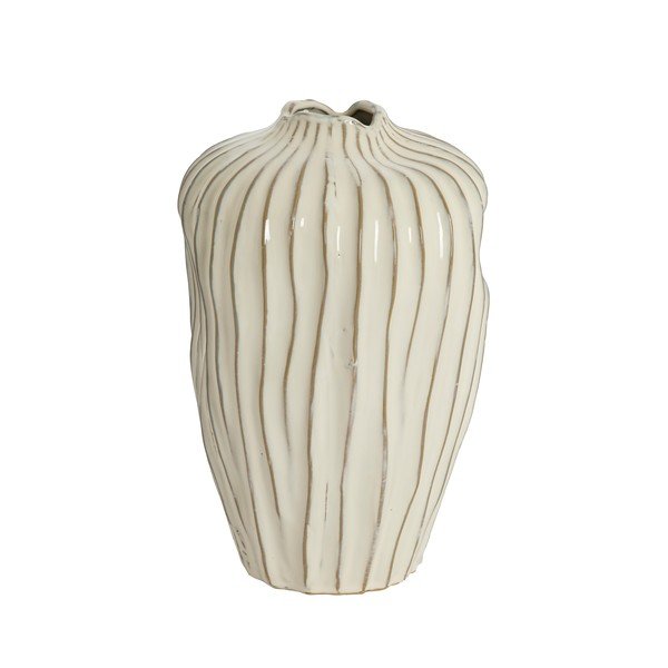 Kremowy ceramiczny wazon (wysokość 30 cm) Vechhia – Light & Living