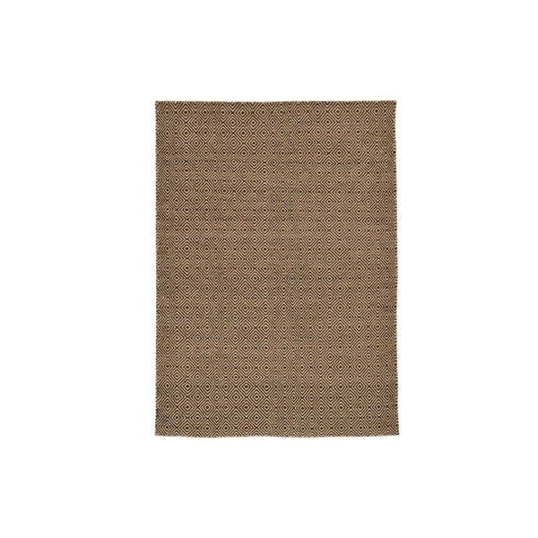 Ręcznie tkany dywan Dark Brown Pattern Kilim, 150x215 cm