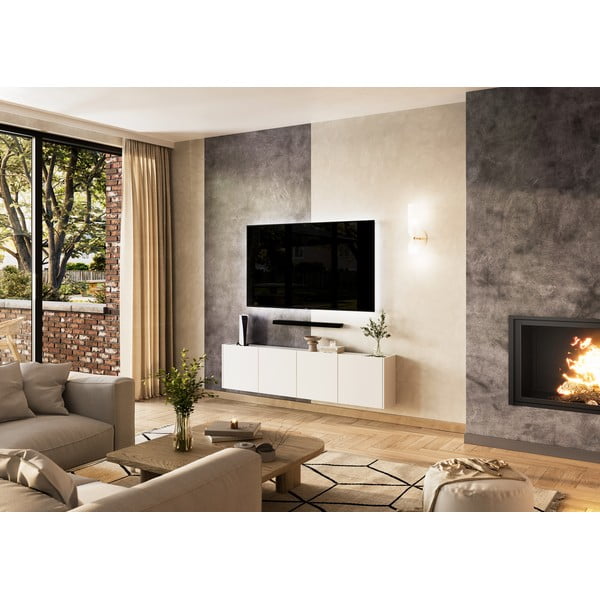 Biała szafka pod TV 183x45 cm Piana – Germania-image-1