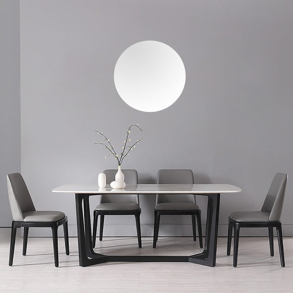 Lustro ścienne z oświetleniem ø 60 cm Luna – Mirrors and More-image-3