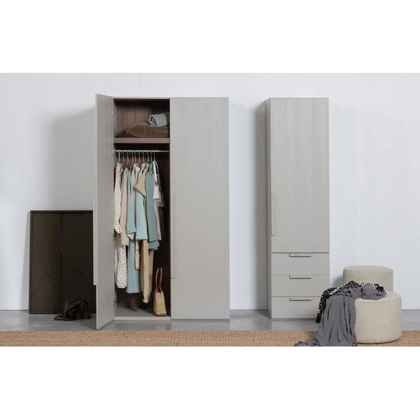 Szara szafa modułowa 110x210 cm Rens – WOOOD-image-1