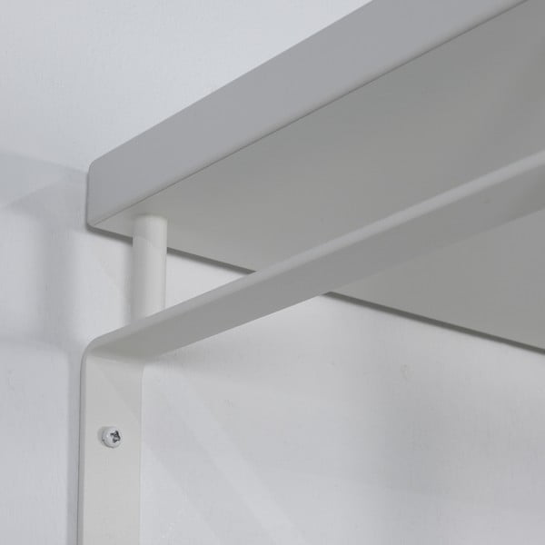 Biały metalowy wieszak ścienny z półką 70 cm Rex – Spinder Design-image-1