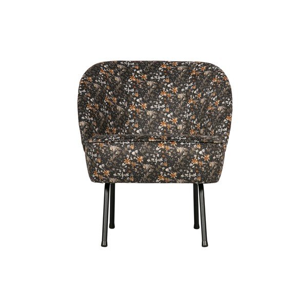 Czarny fotel w kwiaty BePureHome Vogue-image-2