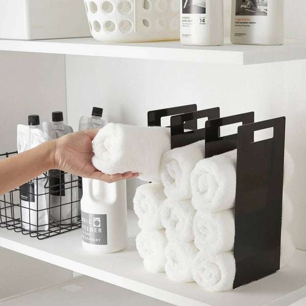 Czarne metalowe stojaki na ręczniki 2 szt. Tower – YAMAZAKI-image-2