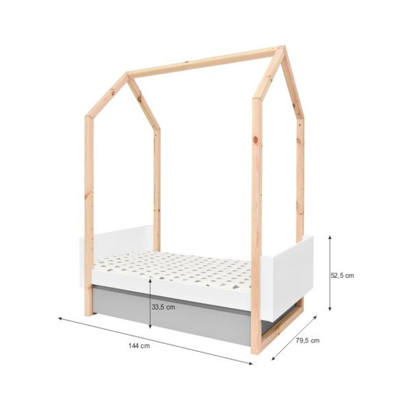 Łóżeczko dziecięce z szufladą BELLAMY Pinette-image-2