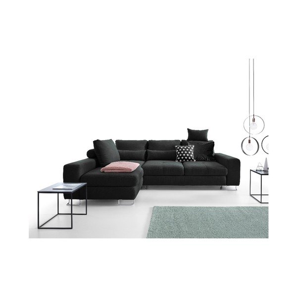 Ciemnoszary rozkładany narożnik lewostronny z poduszkami Windsor & Co Sofas Alpha-image-1