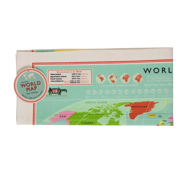 Bawełniana ścierka Rex London World Map, 50 x 70 cm-image-3