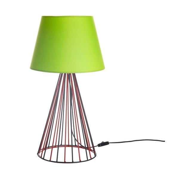 Lampa stołowa Wiry Lime/Red/Black