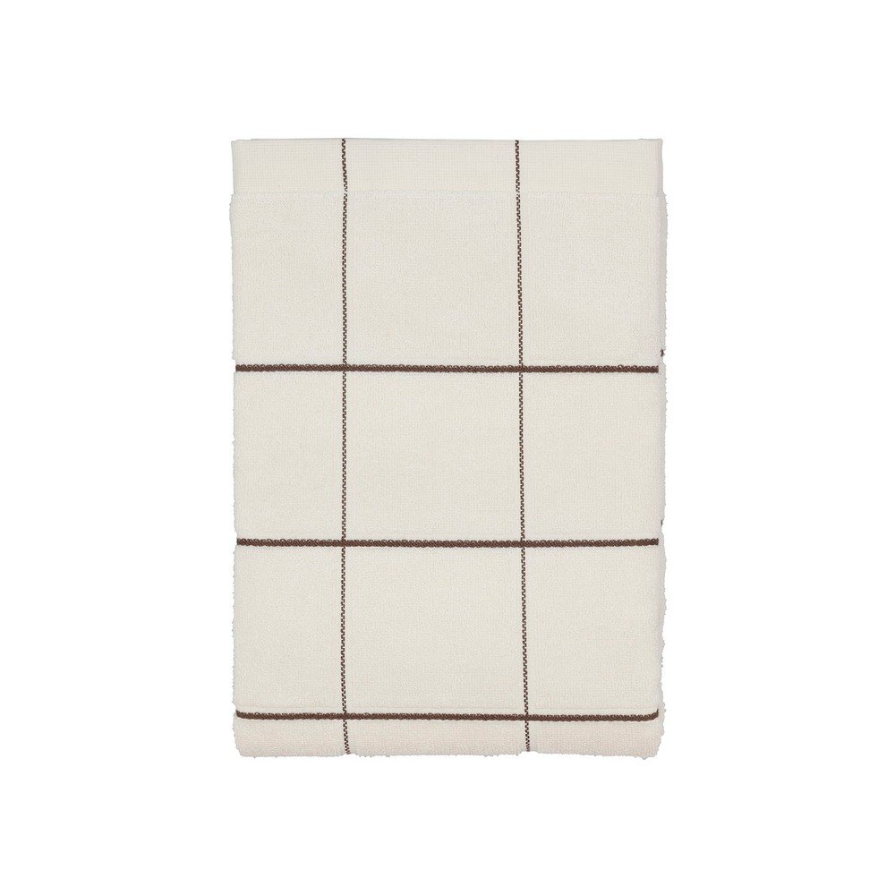 Ręcznik kąpielowy z bawełny organicznej frotte w kolorze kości słoniowej 70x140 cm Vista – Södahl