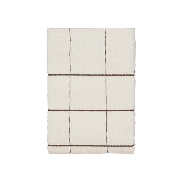 Ręcznik kąpielowy z bawełny organicznej frotte w kolorze kości słoniowej 70x140 cm Vista – Södahl
