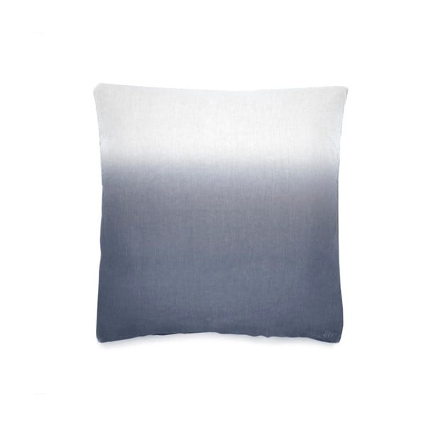 Ciemnoszaro-biała poszewka na poduszkę z bawełnianego perkalu L'Officiel Interiirs, 60x60 cm