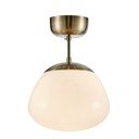 Biała/w kolorze mosiądzu szklana lampa sufitowa Rise – Markslöjd