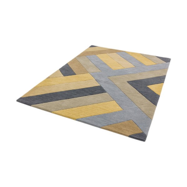 Szaro-żółty dywan Asiatic Carpets Big Zig, 160x230 cm-image-1