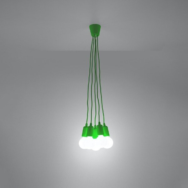 Zielona lampa wisząca 25x25 cm Rene – Sollux-image-4