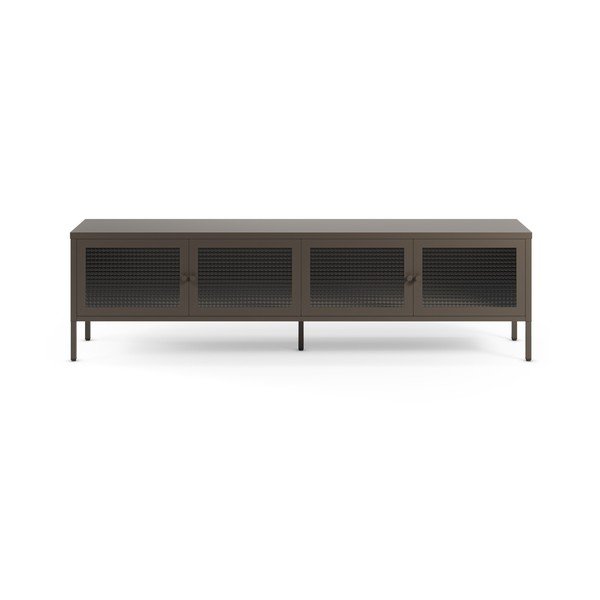 Szara metalowa szafka pod TV 160x50x35 cm Layna – Marckeric