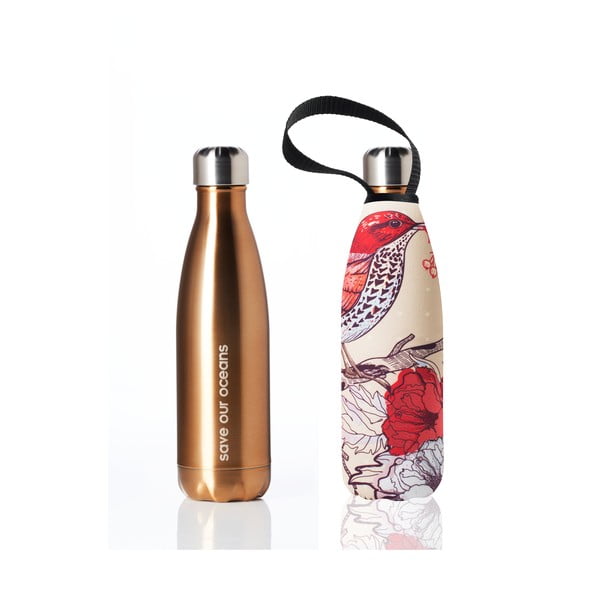Podróżna butelka termiczna z pokrowcem BBYO Bird, 500 ml