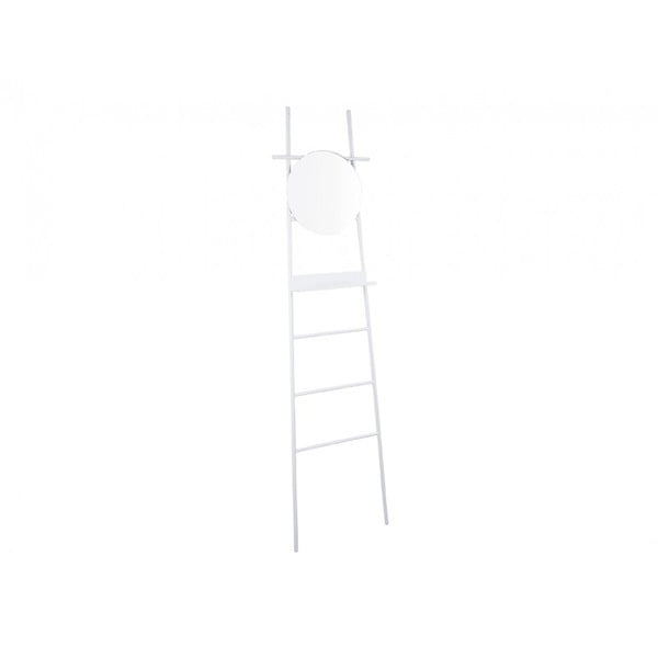 Biała dekoracyjna drabinka z lustrem Leitmotiv Glint-image-2