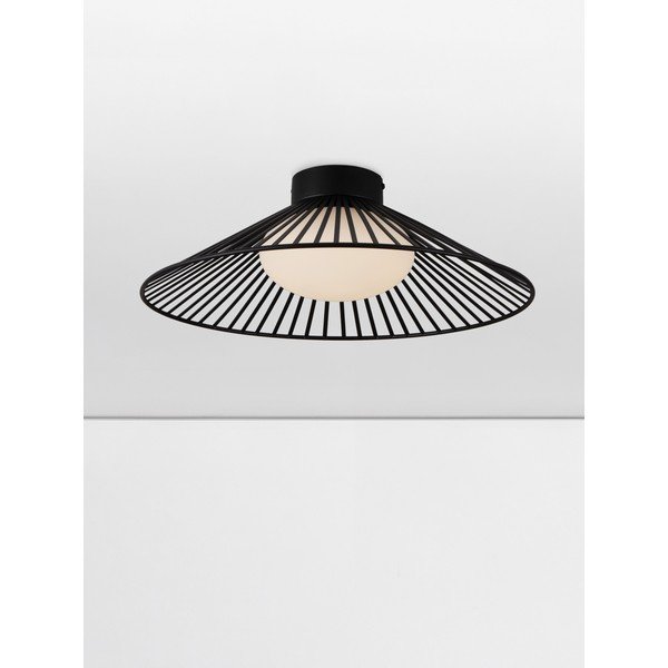 Metalowa lampa sufitowa LED w kolorze matowej czerni ze szklanym kloszem Brume – Nova Luce-image-2