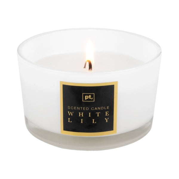 Świeczka o zapachu białej lilii PT LIVING Scented Candle, 27 h