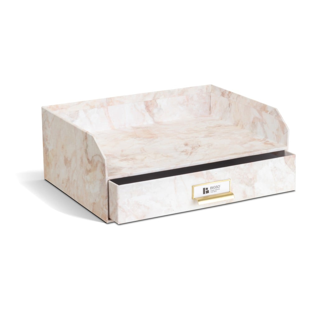 Kartonowy organizer na dokumenty z szufladką Walter Paper Laminate – Bigso (zdjęcie 4)