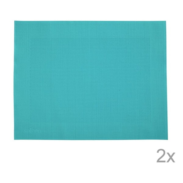 Zestaw 2 mat stołowych Saleen Blue, 30x40 cm
