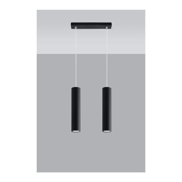 Czarna metalowa lampa wisząca Castro – Sollux-image-3