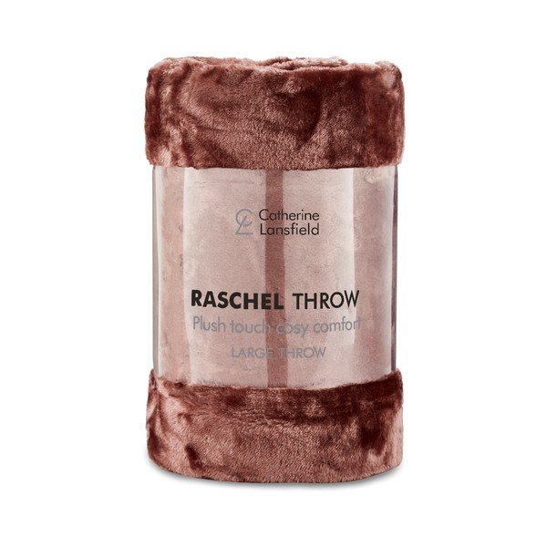 Brązowy koc Catherine Lansfield Basic Cuddly, 200x150 cm-image-1