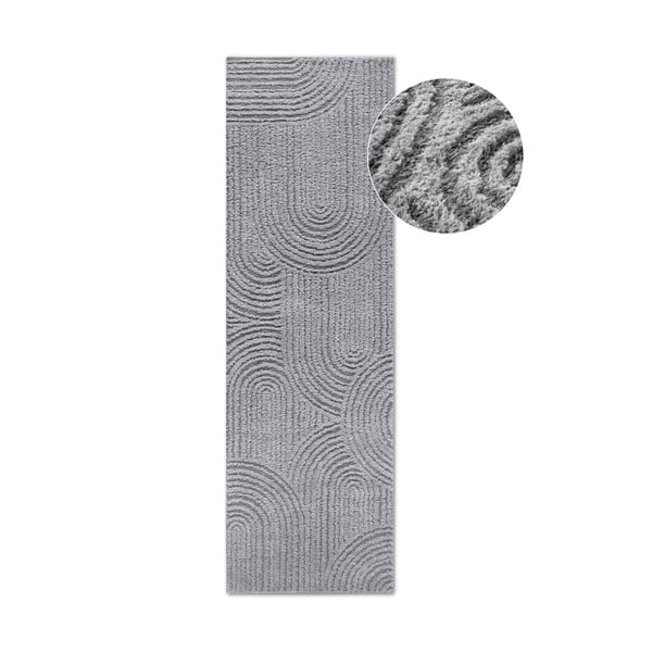 Szary chodnik 80x240 cm Chappe Light Grey – Elle Decoration