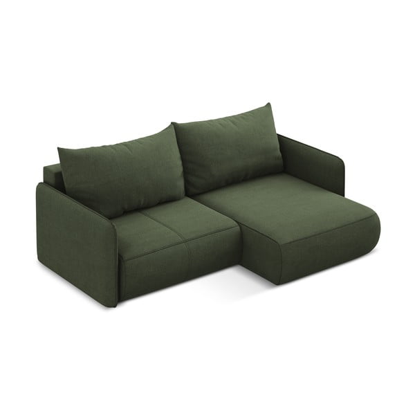 Zielony rozkładany/ze schowkiem narożnik (prawostronny) Nanea – Makamii-image-4